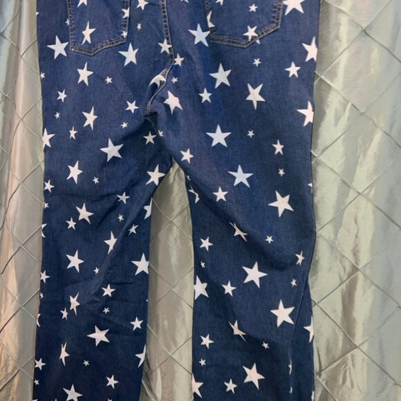 Shien Curvy 4XL White Stars Denim Jeans - Picture 6 of 7